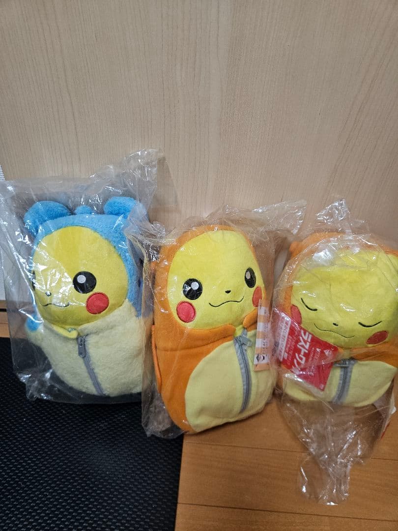 一番くじピカチュウねぶくろコレクション ぬいぐるみセット