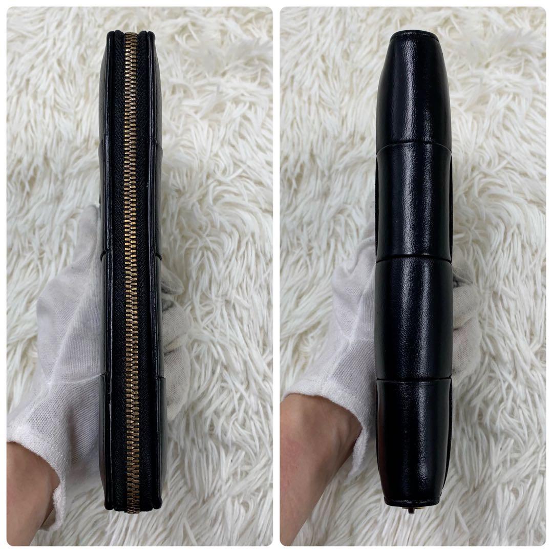 ✨美品 現行✨】 ボッテガヴェネタ カセット 長財布 ブラック RFID搭載