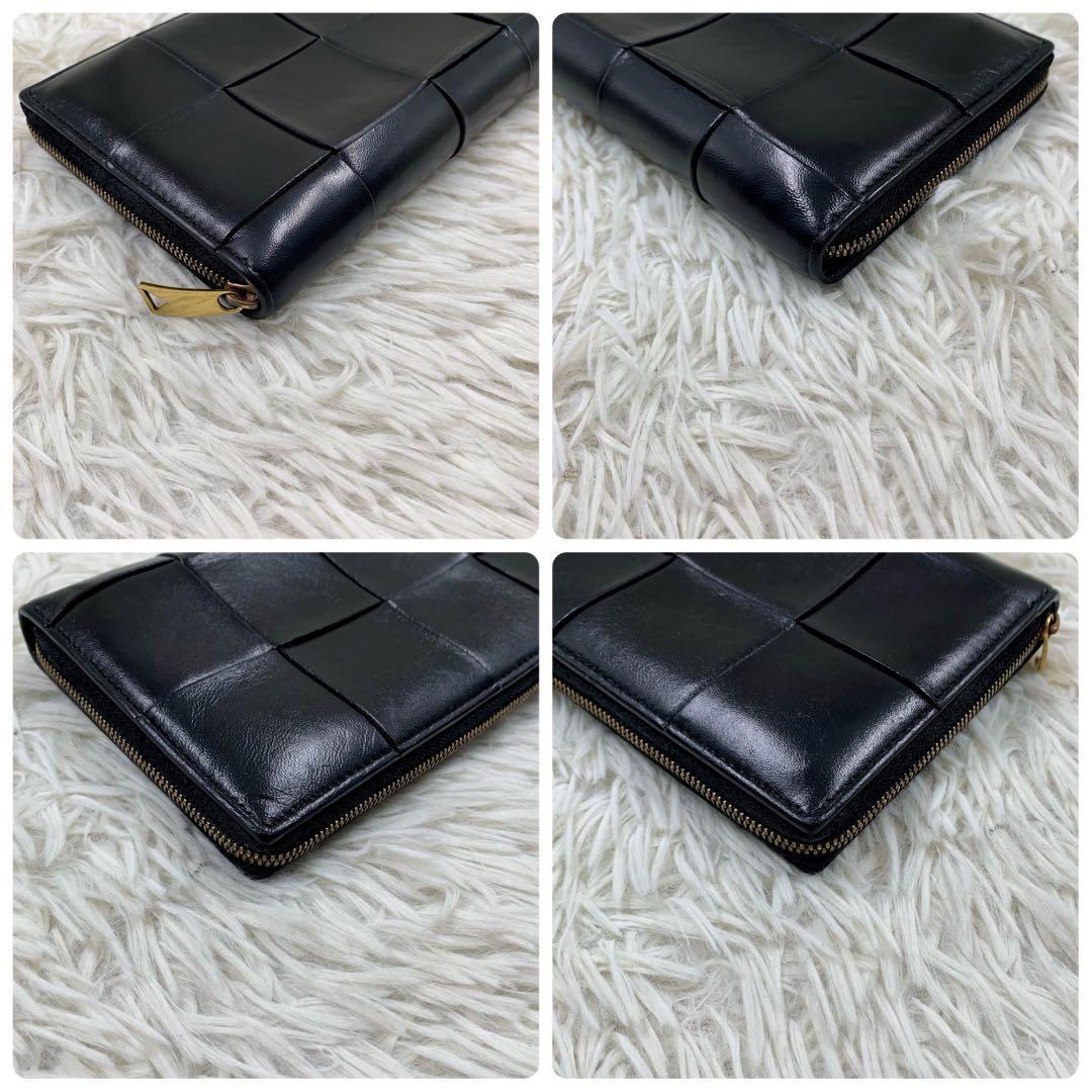 ✨美品 現行✨】 ボッテガヴェネタ カセット 長財布 ブラック RFID搭載
