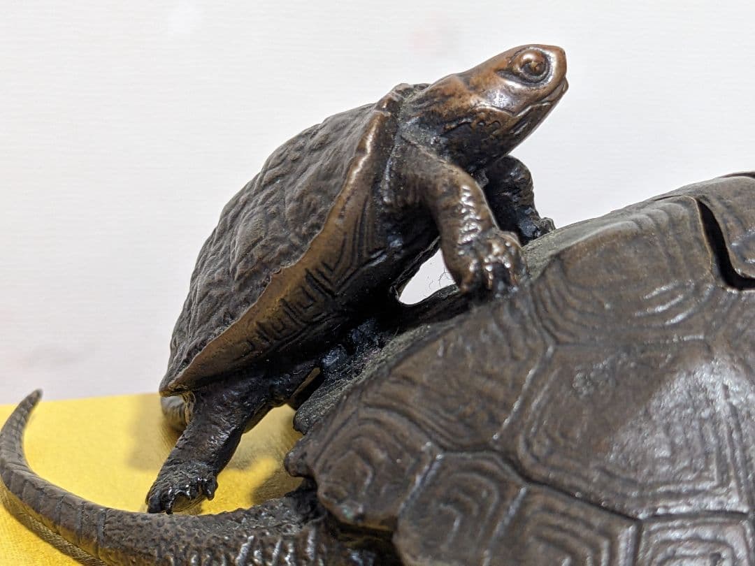 ♢亀形香炉 蝋型細密鋳金 未使用品 高岡銅器 瑞峰 置物 飾り 工芸品