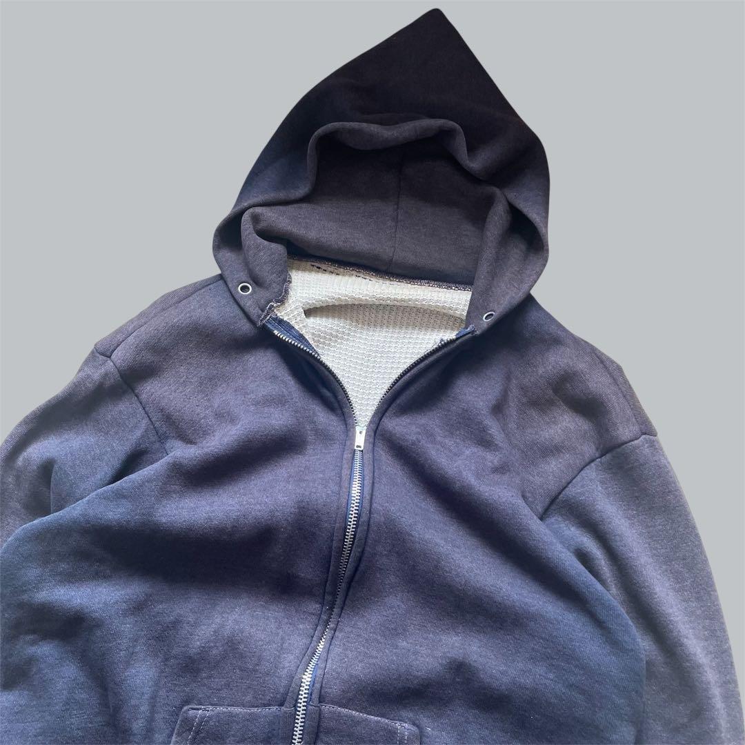 サンフェード】60s ダブルフェイス ジップパーカー サーマル 片爪YKK
