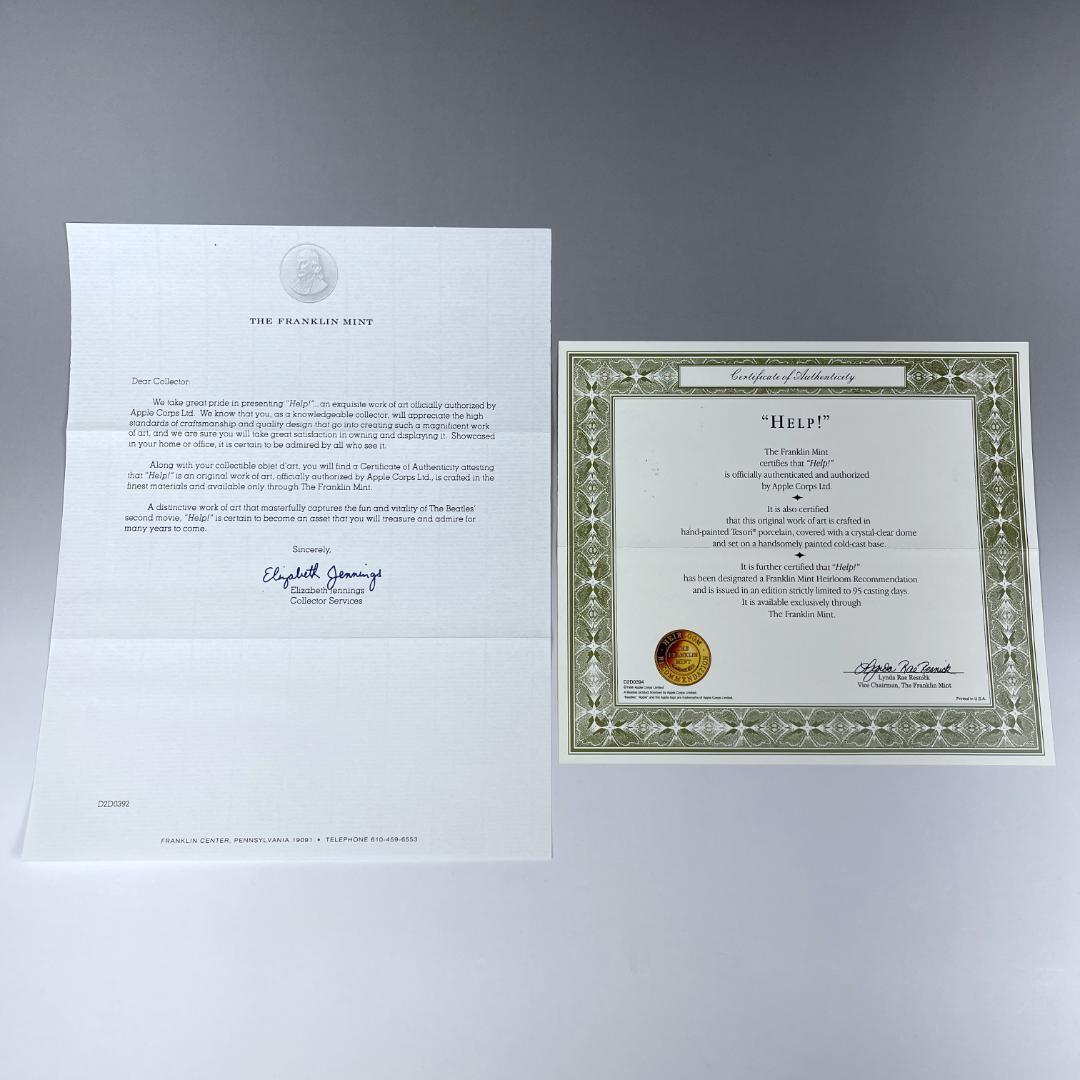 ビートルズ フランクリンミント オルゴール HELP！ ヘルプ！ フィギュア