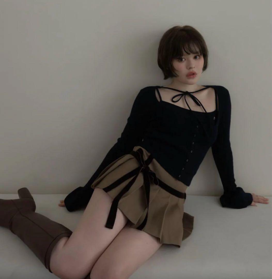 andmary Raelynn knit tops navy - メルカリ