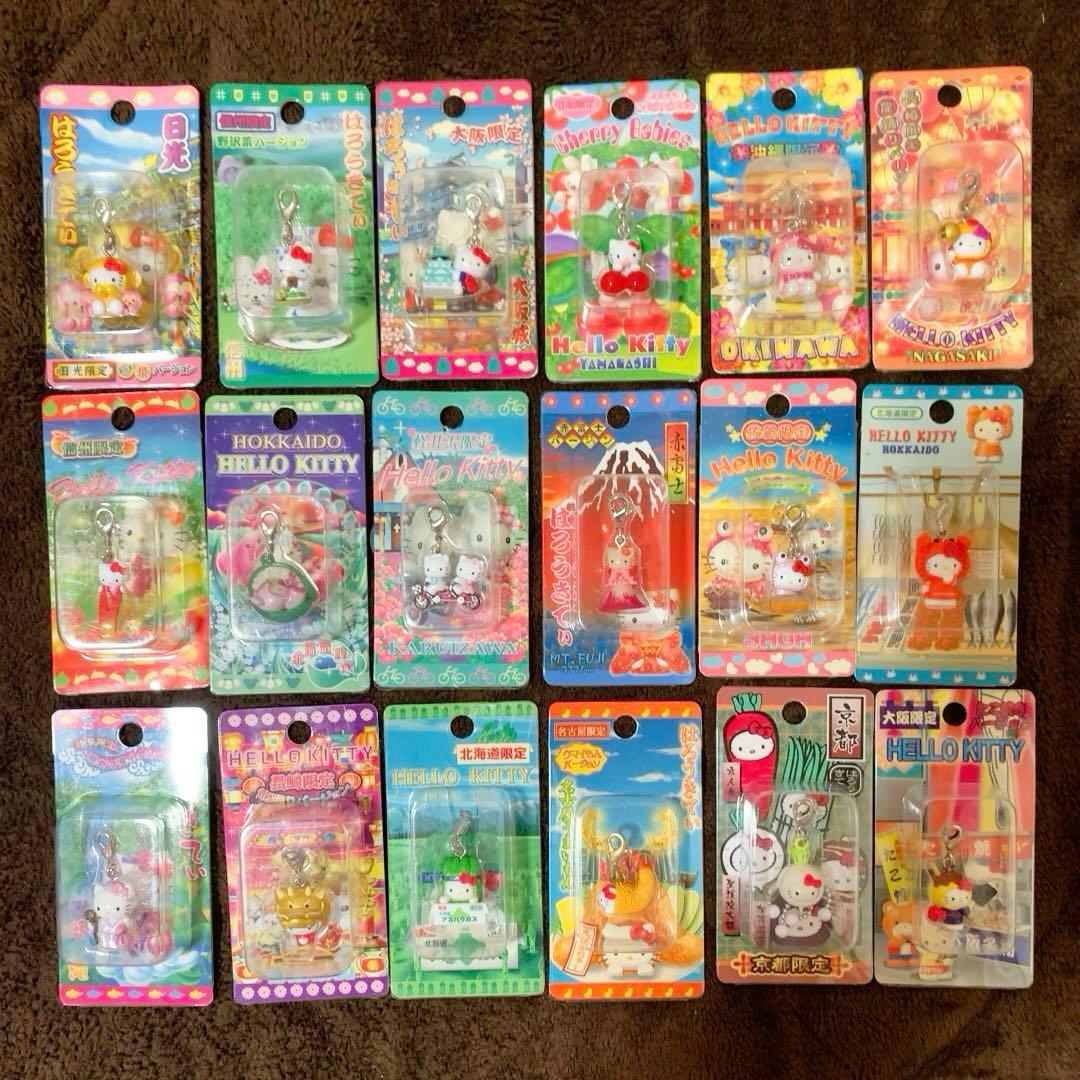 ご当地キティ　68個　根付　ファスナーマスコット　パンク/新宿ver.キティ等