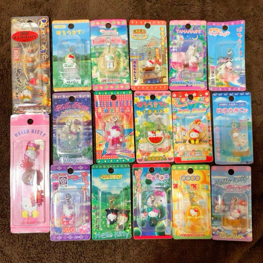 ご当地キティ　68個　根付　ファスナーマスコット　パンク/新宿ver.キティ等