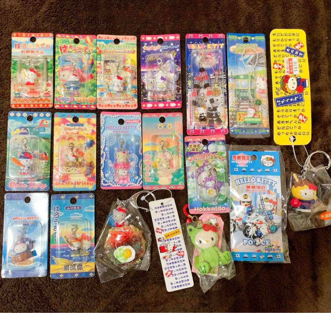 ご当地キティ　68個　根付　ファスナーマスコット　パンク/新宿ver.キティ等