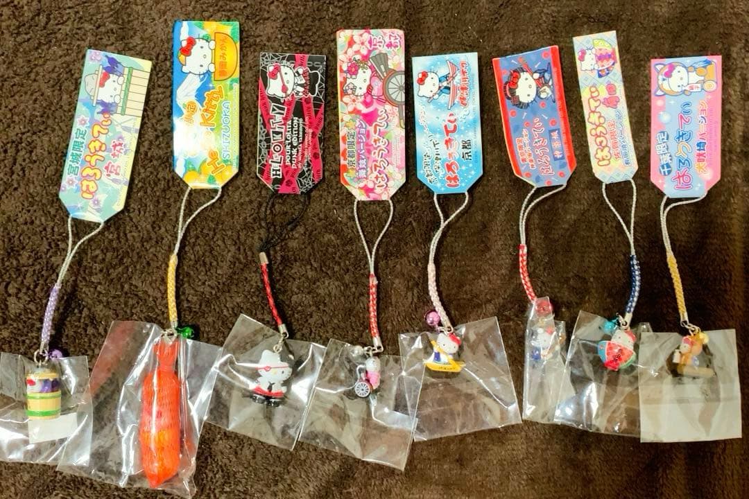 ご当地キティ　68個　根付　ファスナーマスコット　パンク/新宿ver.キティ等