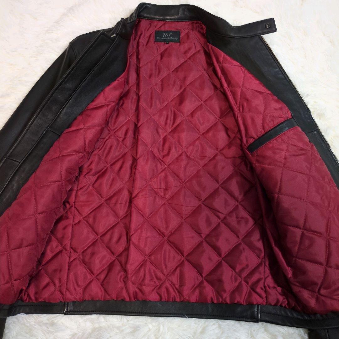 ユニオンステーション メンズビギ レザージャケット 羊革 ラムレザー