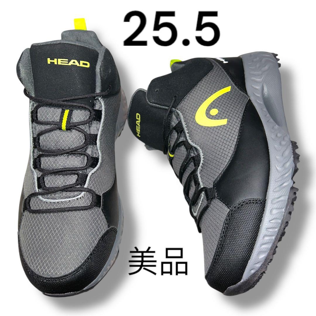 HEAD 防寒防水防滑スノーブーツ25.5cm ブラック/イエロー