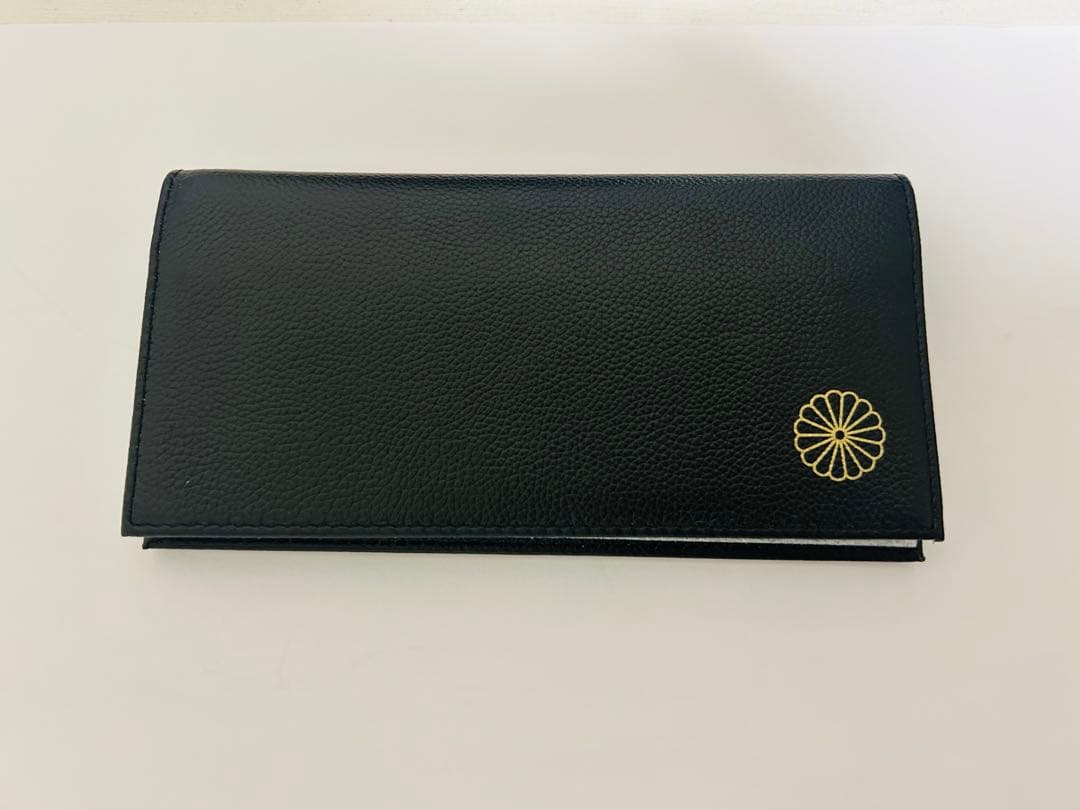 【新品】皇居財布　ブラック　長財布 新品未使用/箱付き】皇居限定 ブラック長財布 黒 レザー 皇居 長財布