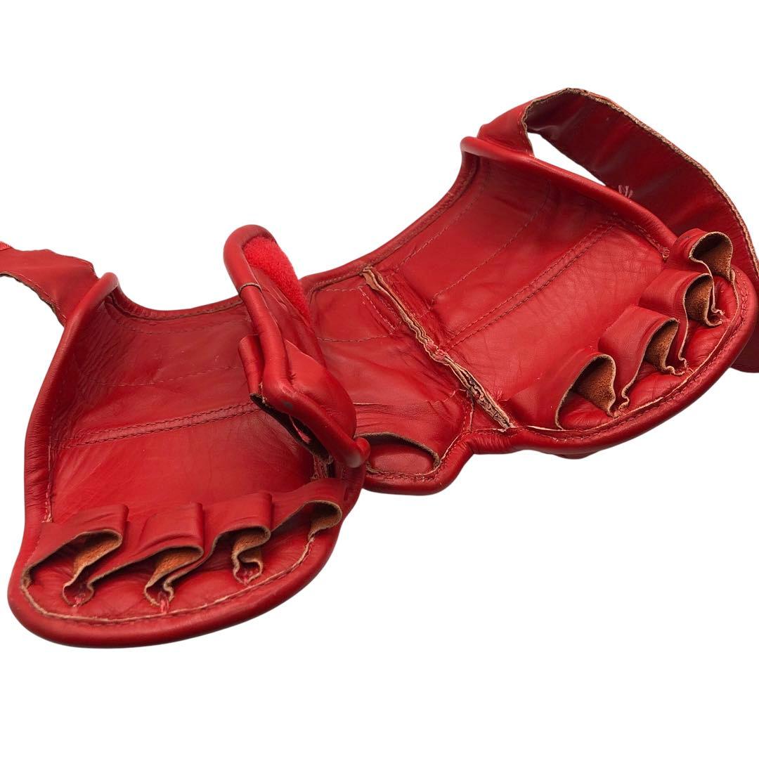 WINDY オープンフィンガーグローブ ① レッド フリーサイズ MMA - メルカリ