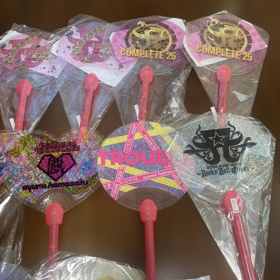 ペンライト　団扇　うちわ　17本セット　まとめ売り　浜崎あゆみ　グッズ　レア