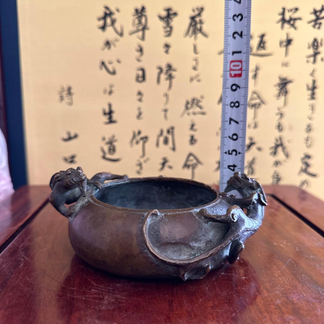 骨董品 中国美術 古美術 古銅 民国名家 呉艶佐造 双螭龙香炉 - メルカリ
