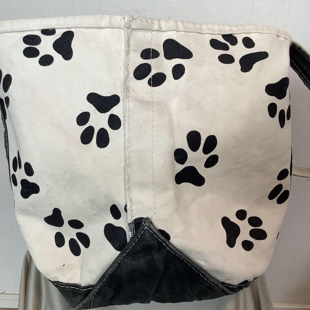 L.L.Bean エルエルビーン　希少　足跡柄トートバッグ　Lサイズ