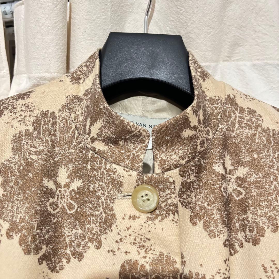 dries van noten プリント花柄コート ベージュ - メルカリ