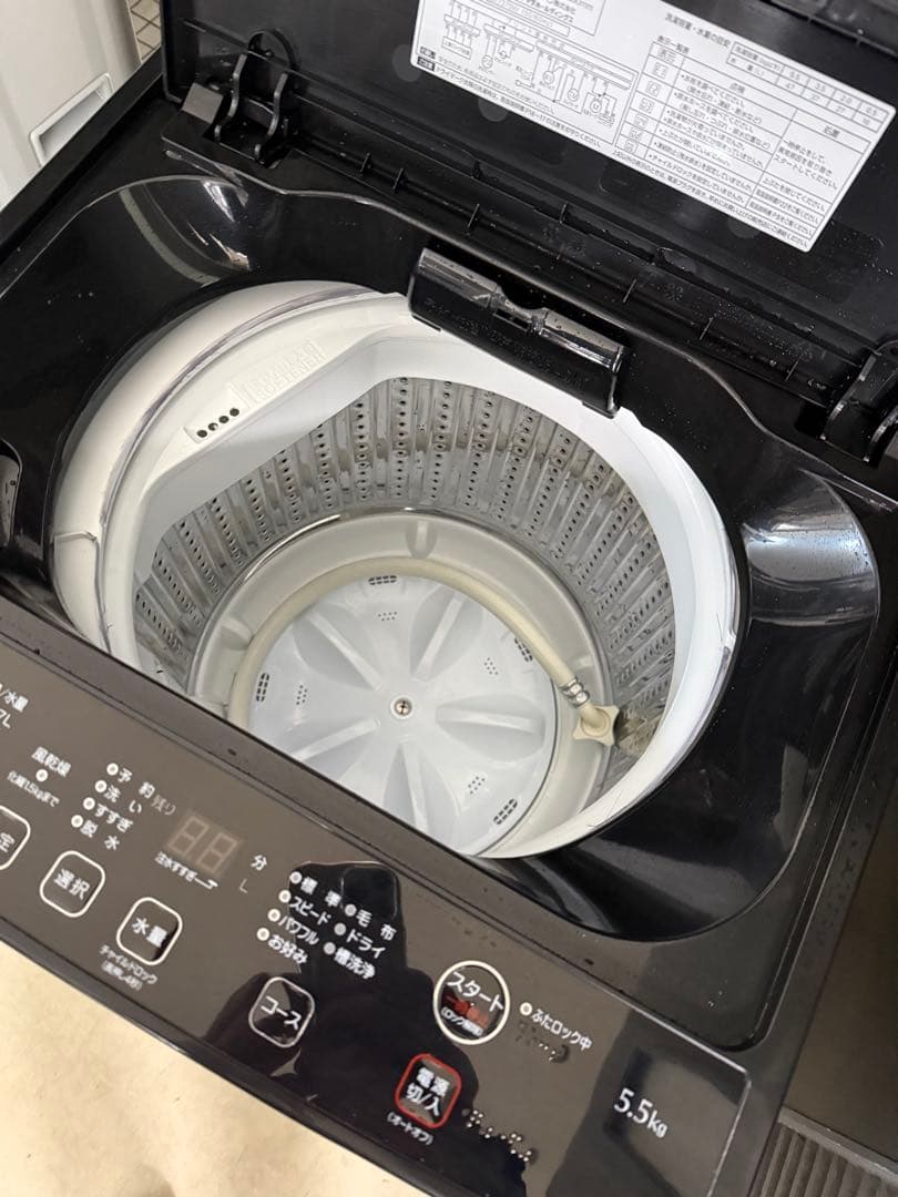名古屋近郊限定　2024年　ヤマダ　洗濯機　5.5kg 黒