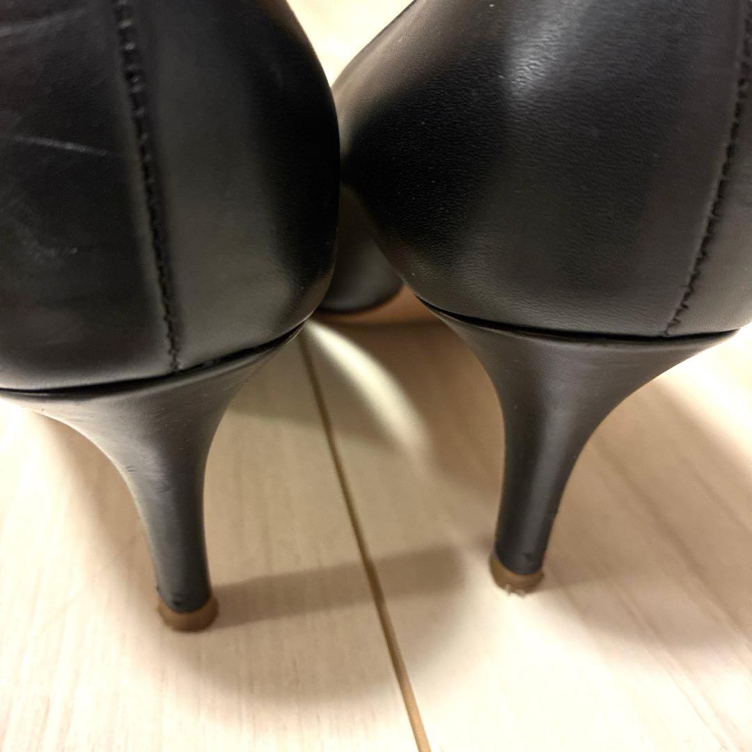 ペリーコ パンプス 7㎝ 黒 レザー - メルカリ