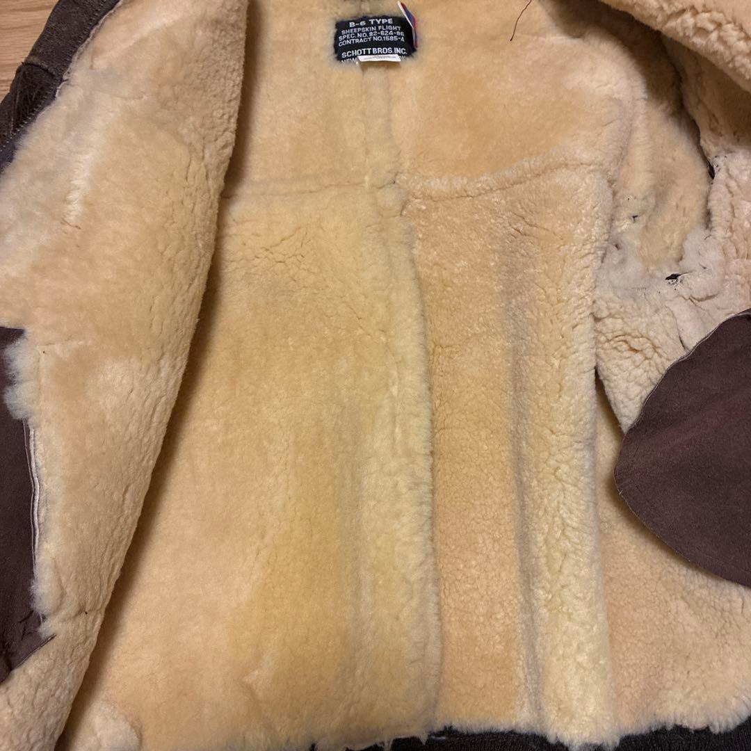 schott ショット B-6 サイズ42 ボマーJKTフライトムートン - メルカリ