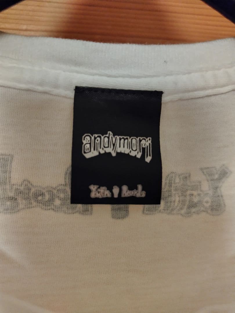 andymori アンディモリ バンドロゴ Tシャツ(white) XSサイズ