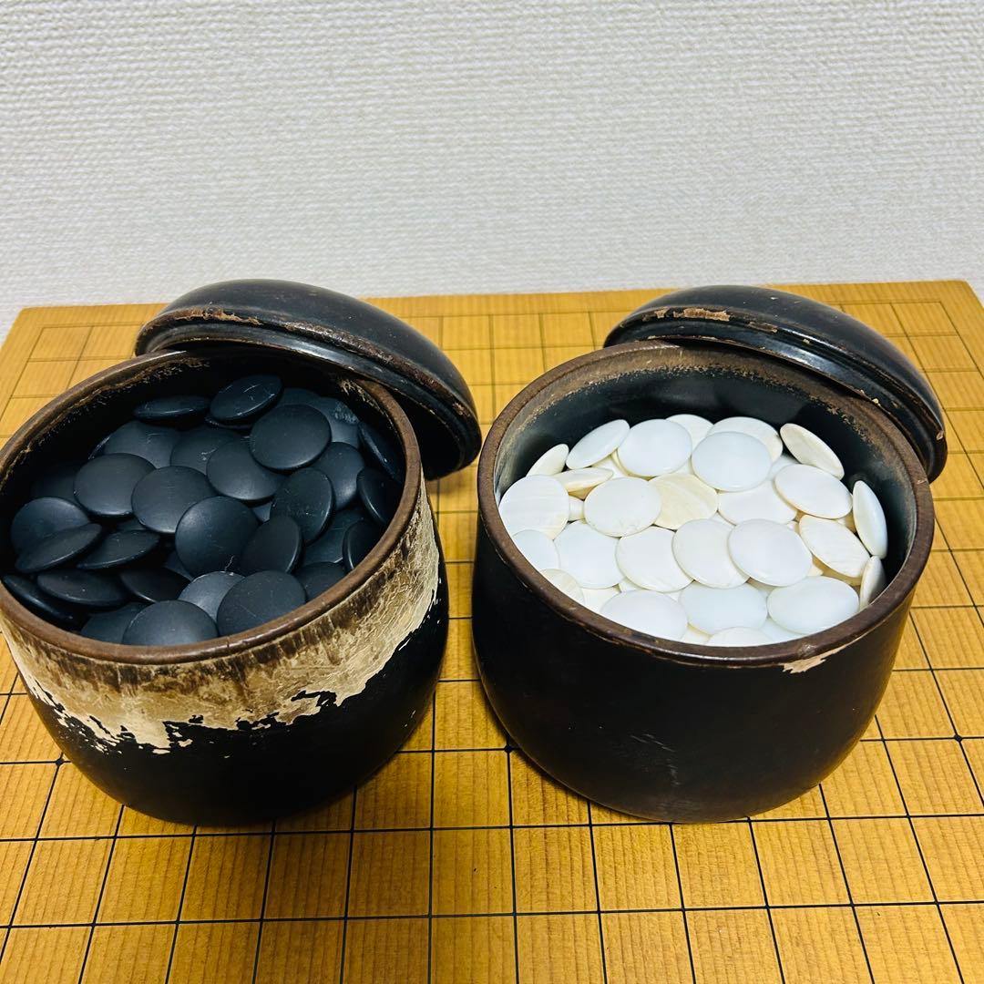 囲碁盤 本榧 天地柾目 ヘソ・脚付き 4.5寸 13.5cm 高級　国産