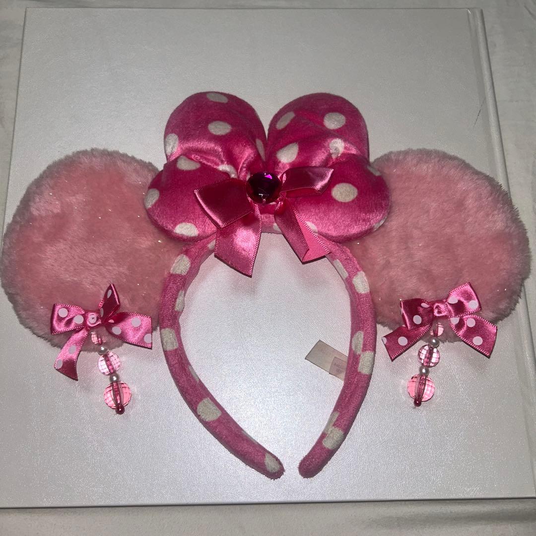 ディズニー ミニー ピンク イヤリング 水玉 カチューシャ - メルカリ