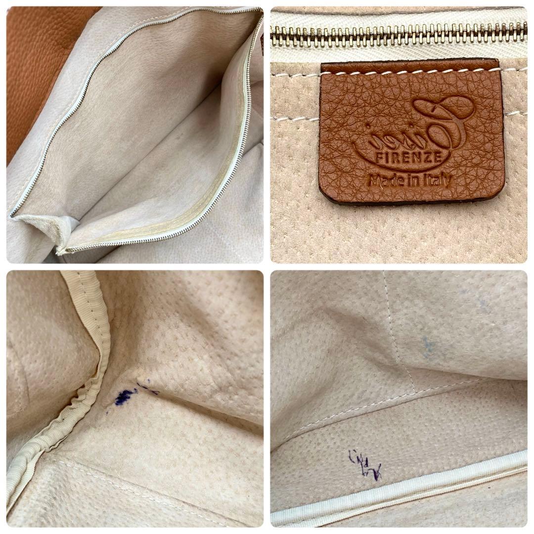 極美品✨ Cisei トートバッグ 茶色 レザー 大容量 ファスナー ビジネス