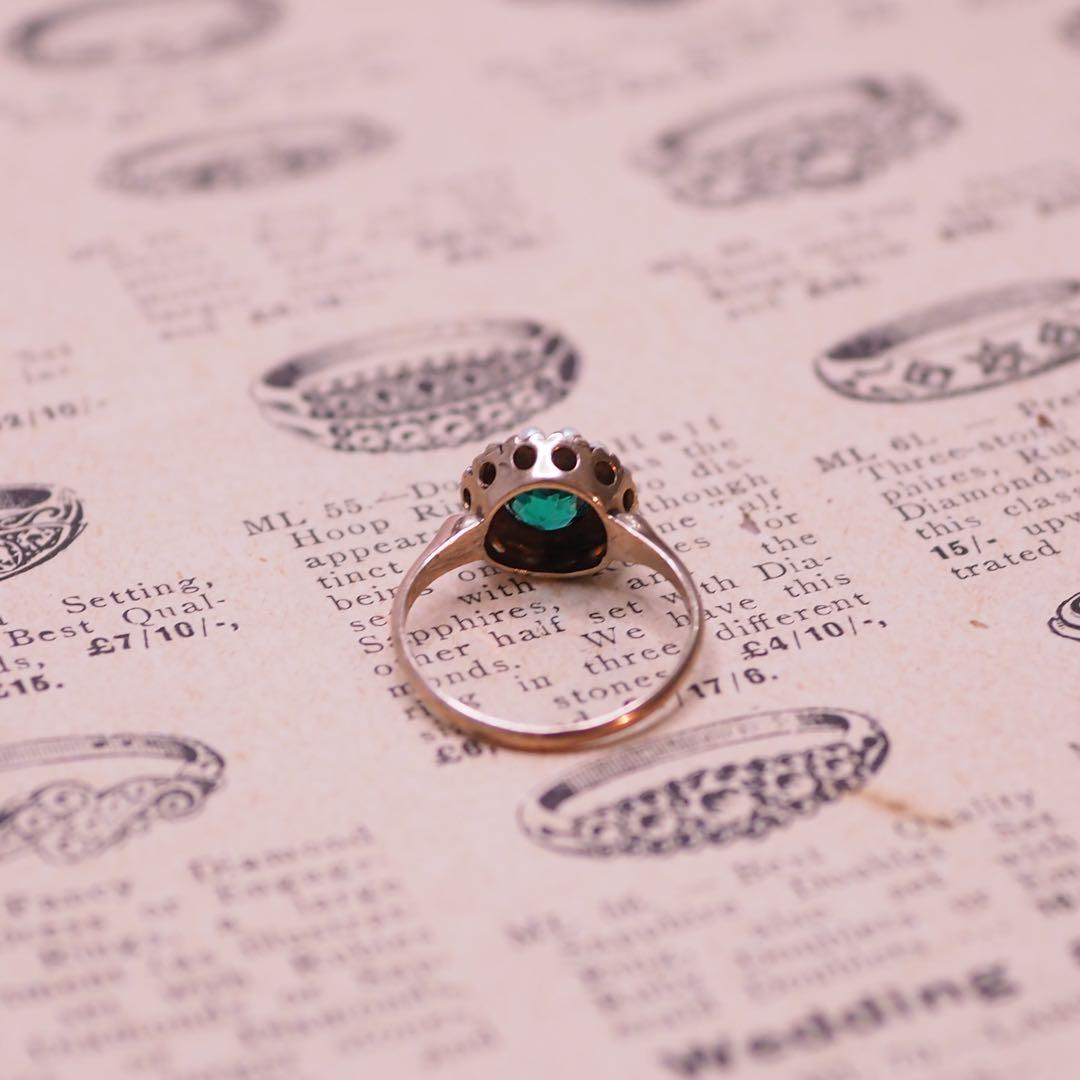 K9 シードパール&エメラルドグリーンジュエルリング emerald - メルカリ