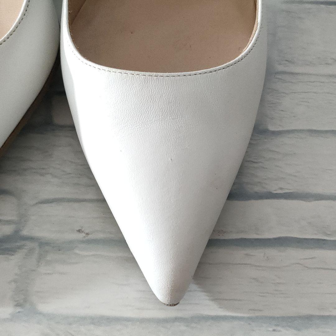 保存袋付き✨マノロブラニク BB レザーパンプス 白 ポインテッドトゥ 35.5