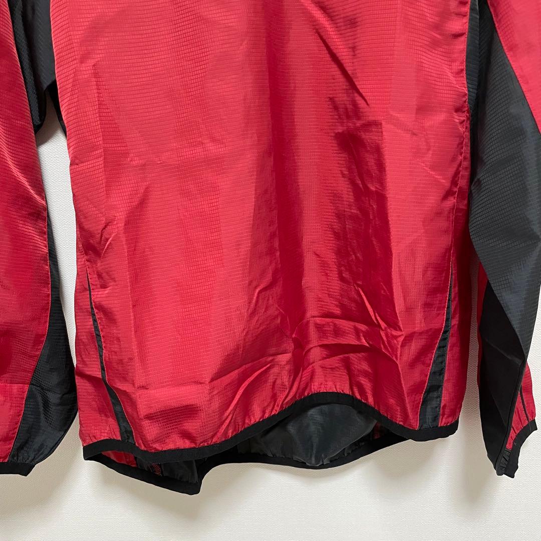 ミズノ メンズ 長袖ピステトップ ウィンドブレーカー L 赤 黒 サッカー