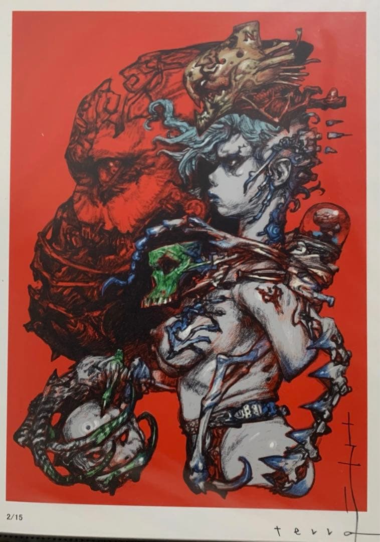 J*P様 限定15 寺田克也　直筆サイン入り　複製原画 Yahoo!オークション - 真作保証品『寺田克也 直筆サイン入イラストカー