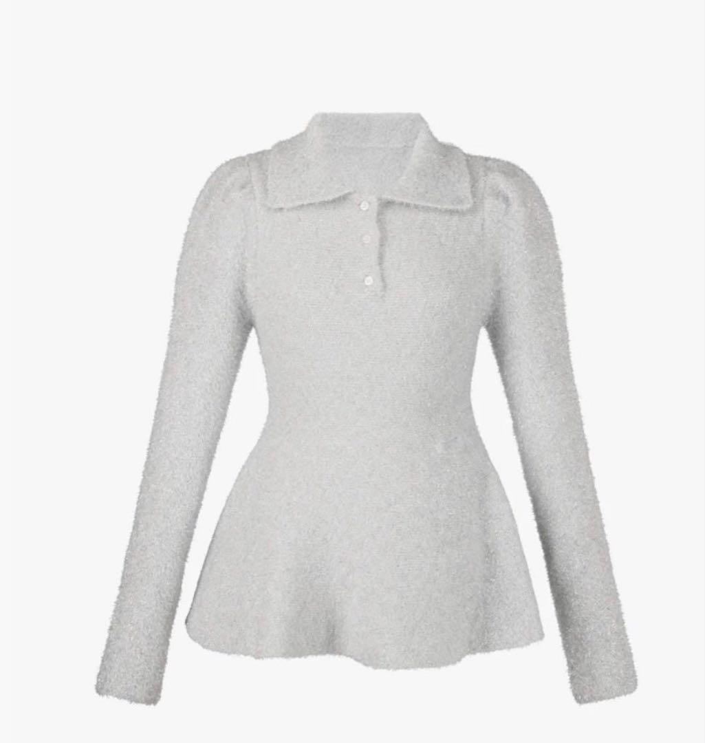 bibiy LISA PEPURAMU KNIT シルバー - メルカリ