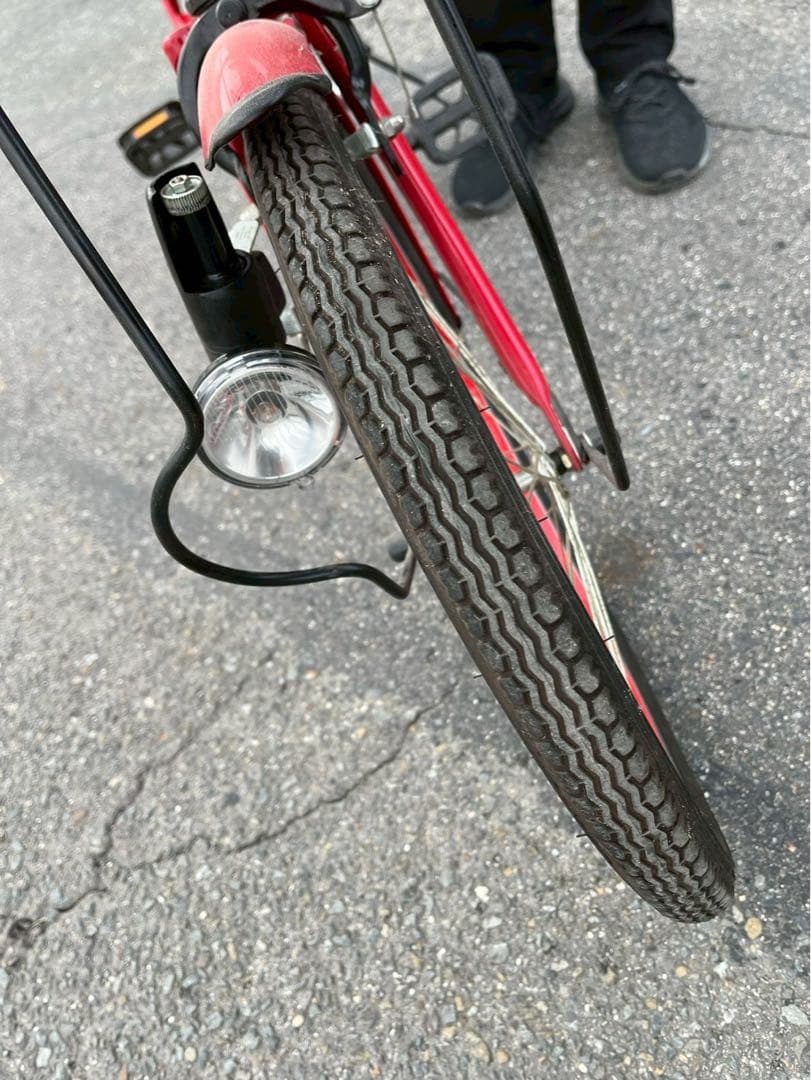 coccinelle 自転車 赤 レトロ おしゃれ コンパクト車【引き取り