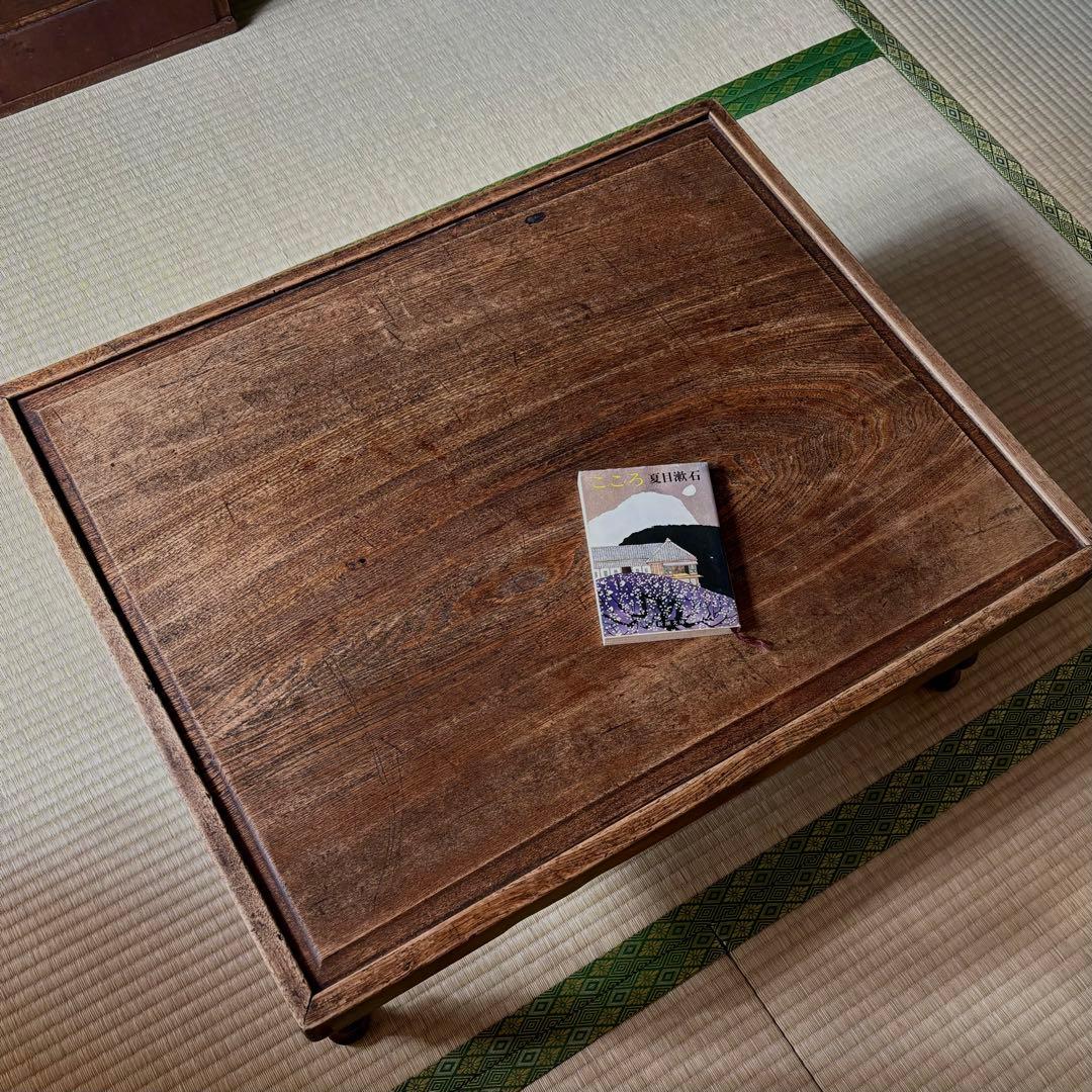 レトロ　木製　テーブル　机　ちゃぶ台　昭和　大正　天然生活　インテリア　カフェ 昭和レトロ角ちゃぶ台 日本製 木の温もり溢れる大型