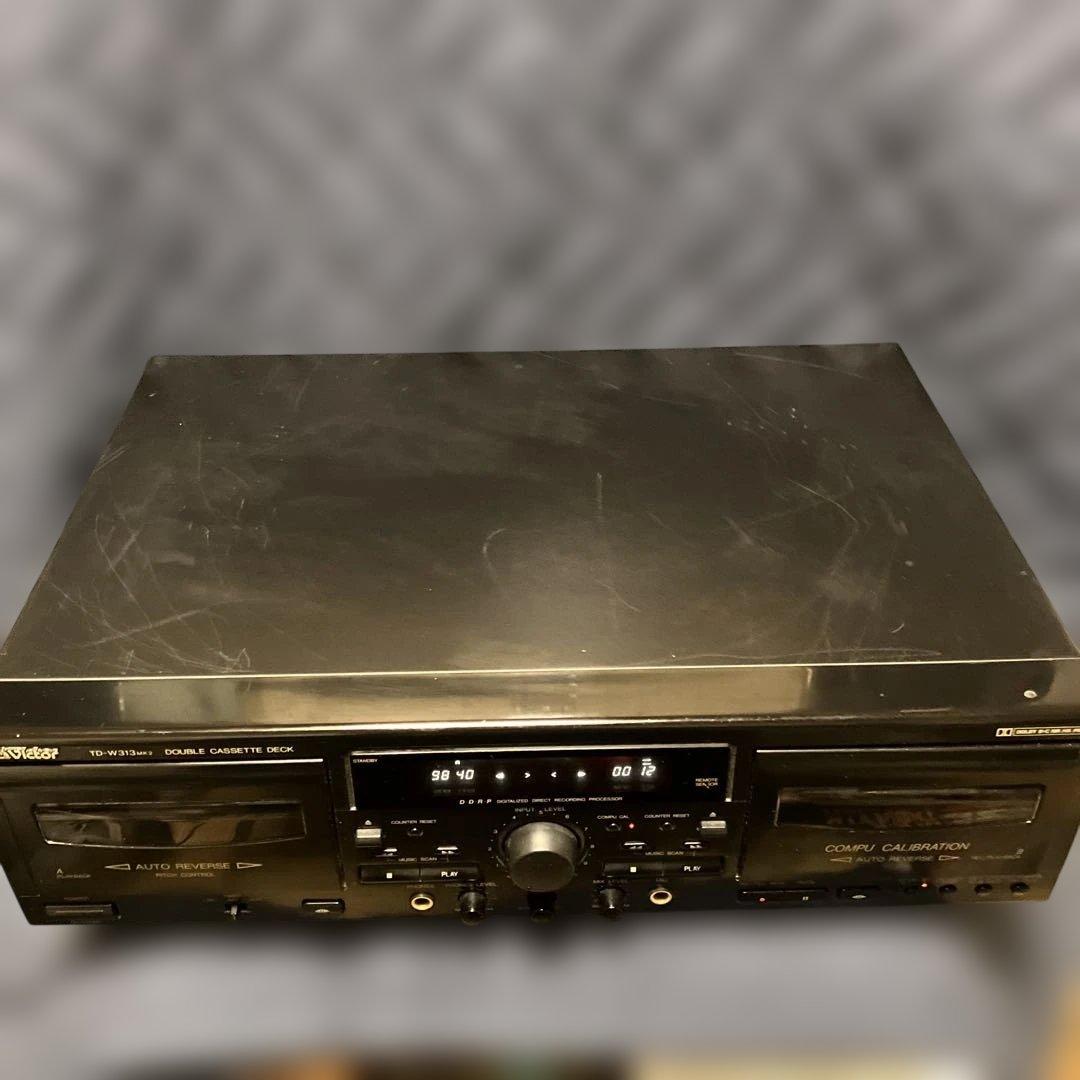 【3日間決算バーゲン】《動作品》 Victor TD-W313 Wカセットデッキ