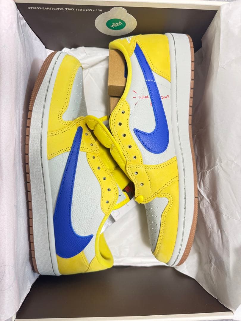 靴 Travis Scott Air Jordan 1 \"Canary\"