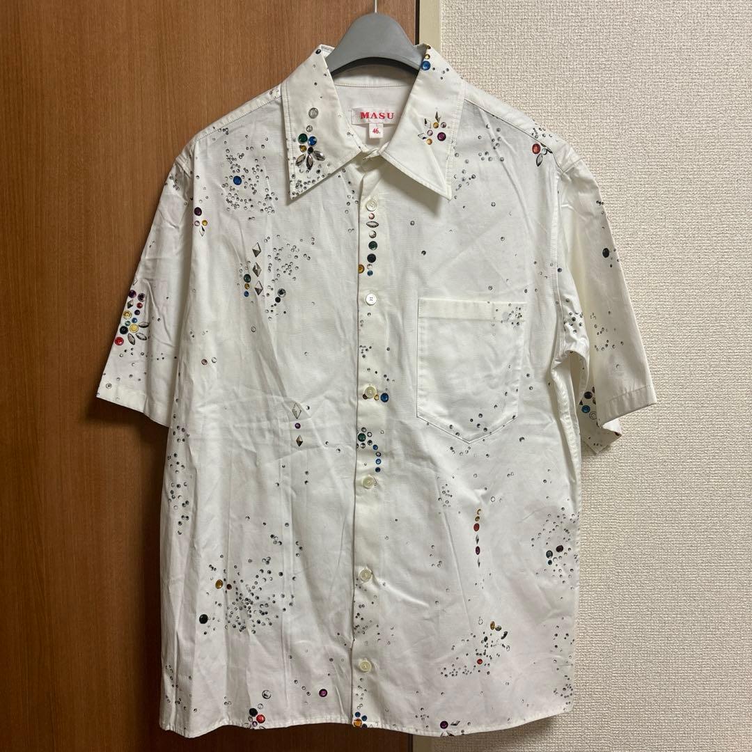 トップス MASU galaxy short sleeve shirt white MASU(エムエーエスユー)のGALAXY SHORT SLEEVE SHIRT WHITEの通販