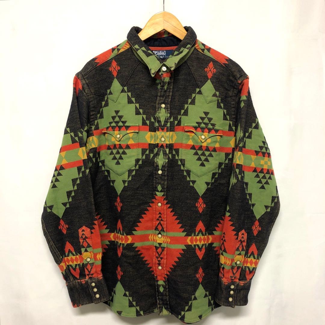 □ POLO RALPH LAUREN ラルフローレン ネイティブ柄 シャツ