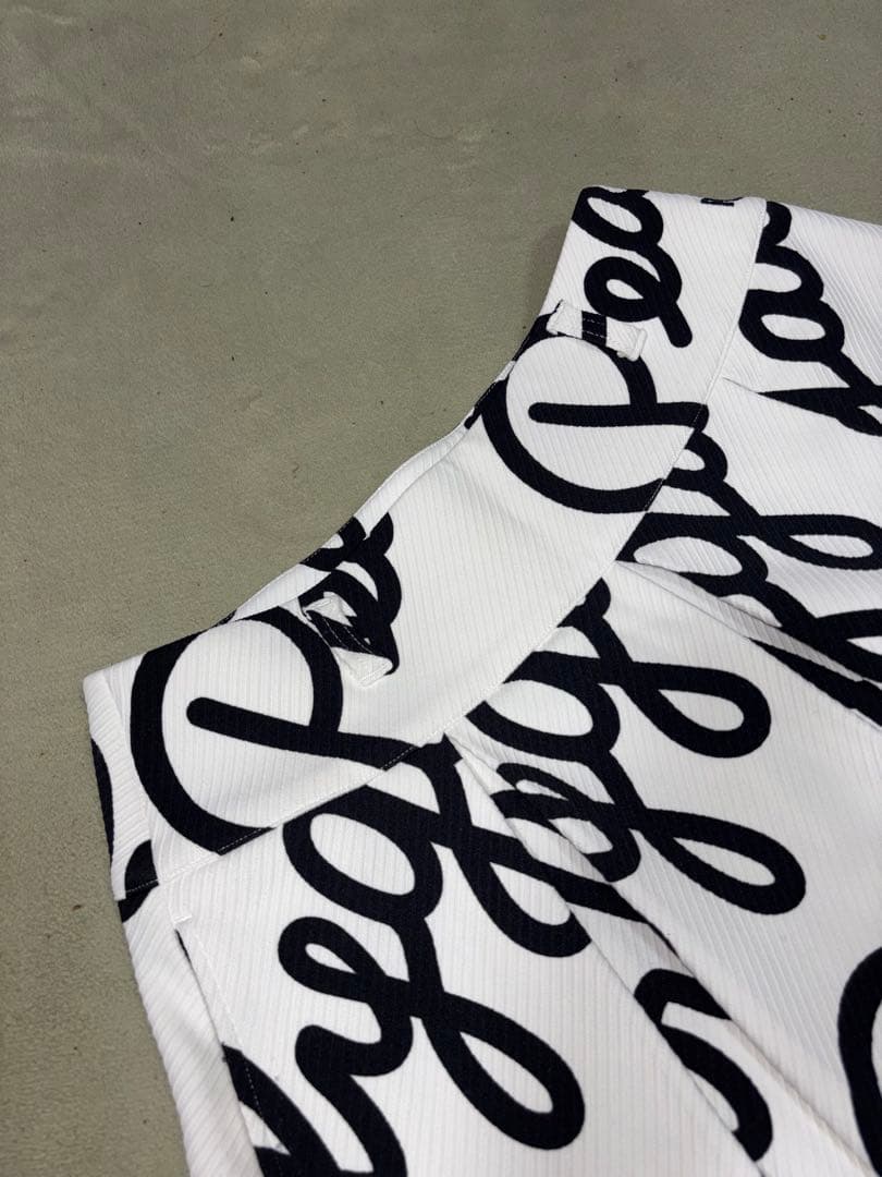 超美品）パーリーゲイツ 、筆記体ロゴグラフィック柄シリーズ、サイズ1