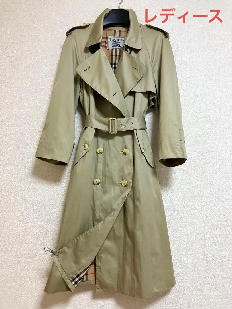 バーバリー トレンチコート ロング￼107 裏地ノバチェック総柄