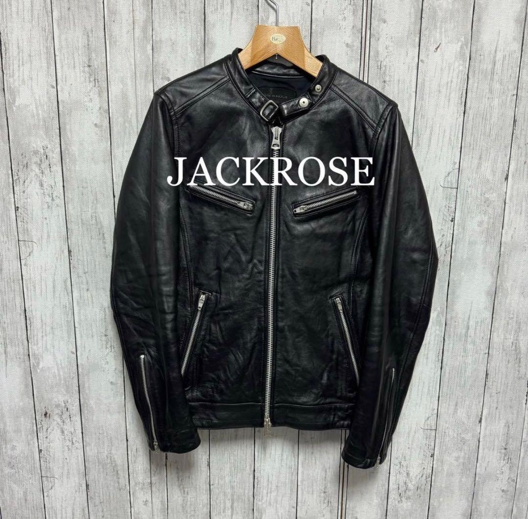 超美品！JACKROSE 羊革シングルライダースジャケット ラムレザー JACKROSE（ジャックローズ） 革ジャン ライダース WEB限定 JE LAMB