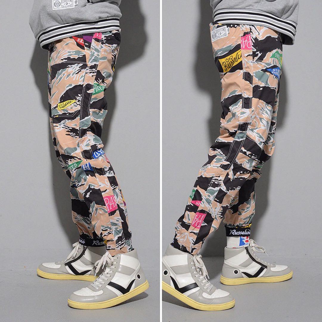 新品 ラッセルノ ゴルフ ウィンドストップ パターン ロングパンツ カモ