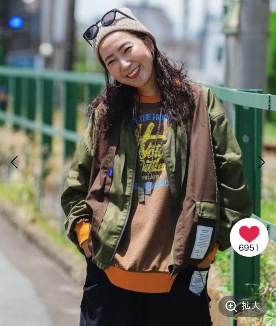 ニコアンド［be with M］ Misayo ミリリメイクジャケット カーキ