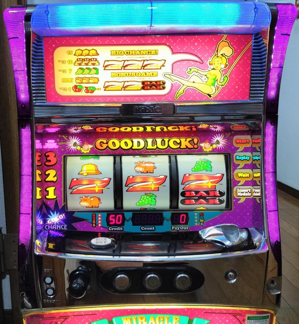 パチスロ実機】北電子☆『初代』ミラクルジャグラー【コイン不要機付