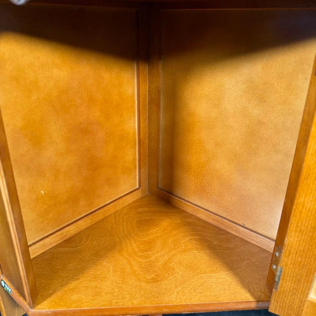 HR643 オールドカリモク 電話台 コンソール 三角コーナーラック - メルカリ