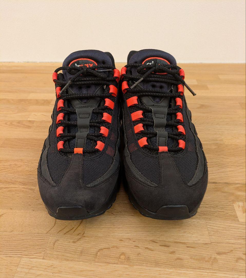 NIKEナイキ エアマックス95 ブラック レーザークリムゾン 27.5cm