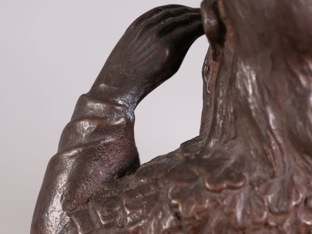 高岡銅器 堺幸山 鋳造 神農像 銅像 全高29cm 薬祖神【MA866】 - メルカリ