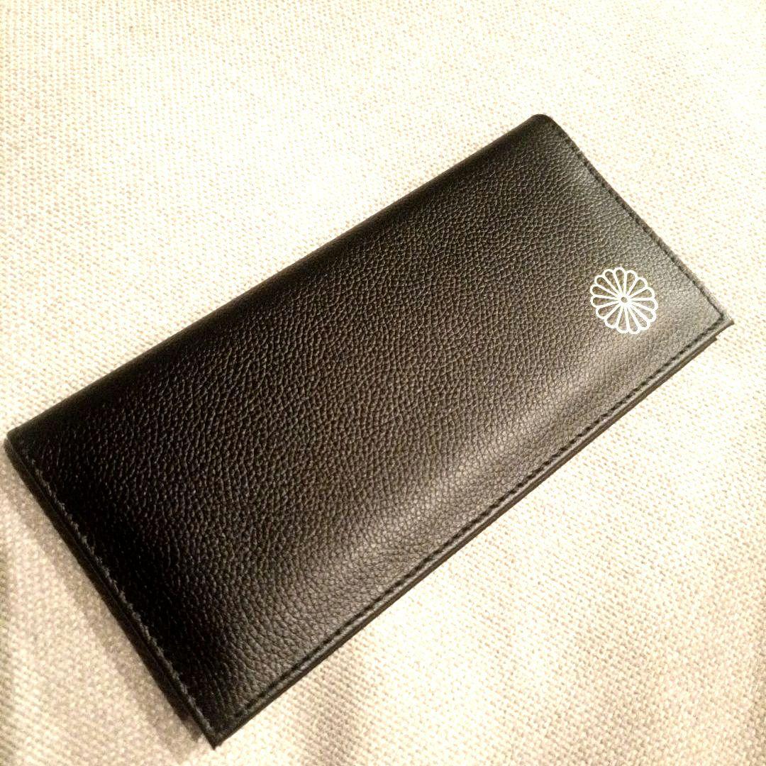 皇居限定】本革 長財布 黒 東御苑 本丸 売店 ブラック 折り財布 - メルカリ