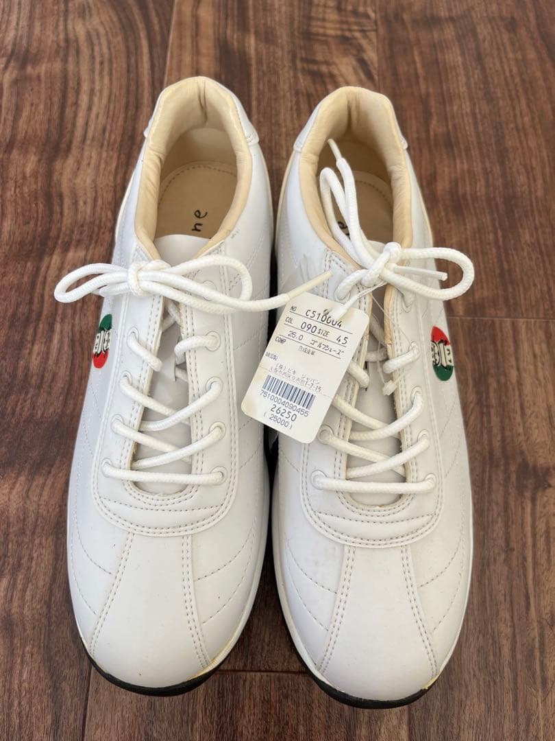 新品未使用　ピッコーネ　ゴルフシューズ 24.5cm ホワイト女性用　タグ付き