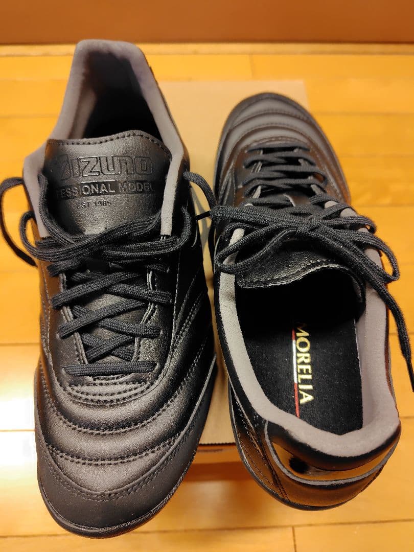 ミズノ モレリア サラ プロ ターフ フットサルシューズ 25.5cm 黒