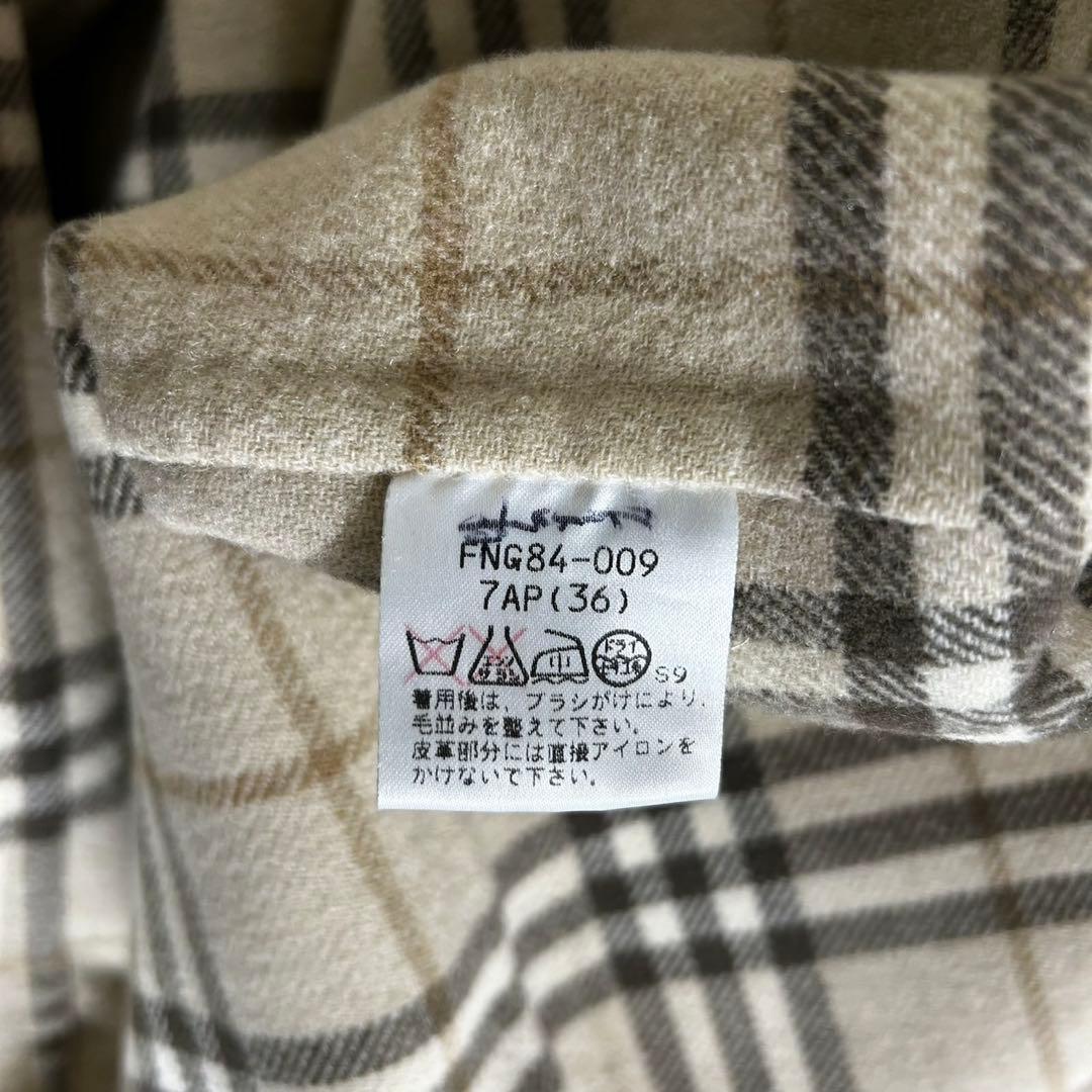 美品✨《バーバリーロンドン》カシミヤ混 ダブルフェイス フーデッドコート36